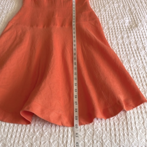 J. PETERMAN Linen Midi Dress Orange Sleeveless Retro Women's Sz 0 XS - Picture 15 of 15